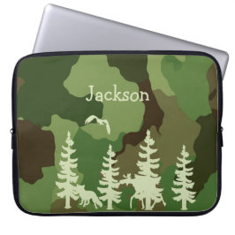 Capa Para Notebook Camuflagem florestal e impressão da fauna selvagem