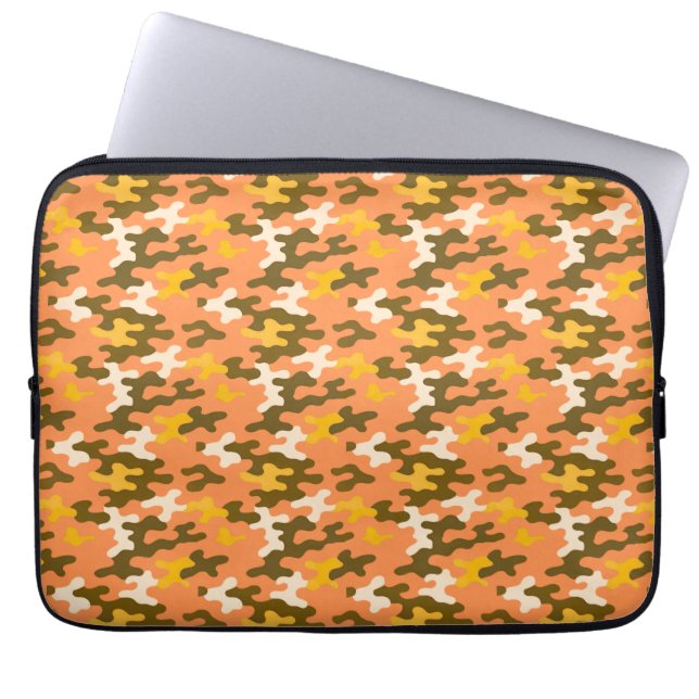 Capa Para Notebook Camuflagem Laranja (Frente)
