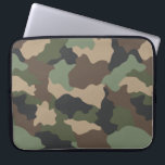 Capa Para Notebook Camuflagem Madeira Camo Khaki Tan Preto<br><div class="desc">Carregar o laptop do seu computador com estilo com esta bolsa de laptop com padrão de camuflagem. Este padrão de camo da floresta em moda inclui cores em caqui, verde-sábio, bronzeado, castanho e preto de carvão. Um presente único para a família e amigos que estão no exército, ou que por...</div>