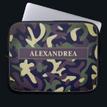 Capa Para Notebook Camuflagem Militar Moderna Camo Verde Personalizar<br><div class="desc">A Bolsa de laptop Verde Camuflagem Militar Moderna Personalizar Camo é excelente de segurar seu computador precioso com estilo. Tem um aspecto militar maravilhoso para aqueles que serviram o nosso país ou como o olhar de camuflagem. Personalize com seu nome. Também excelente de dar como presente.</div>