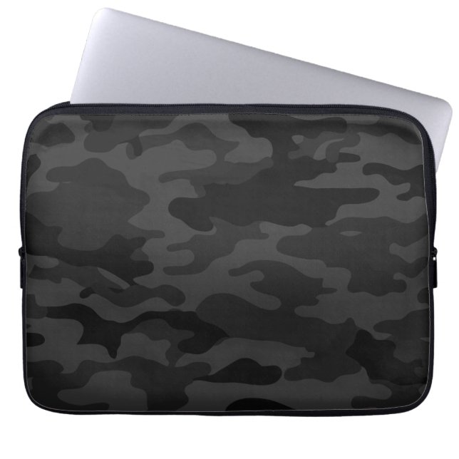 Capa Para Notebook Camuflagem Negra (Frente)