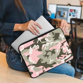 Capa Para Notebook Camuflagem rosa e verde, Militares, Exército