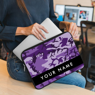 Capa Para Notebook Camuflagem Roxa Personalize seu nome