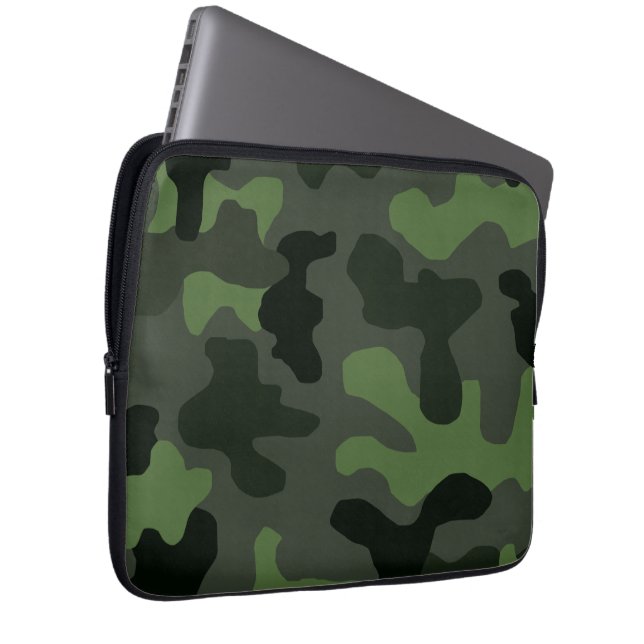 Capa Para Notebook Camuflagem verde-cinza n.o 14 (Frente Esquerda)