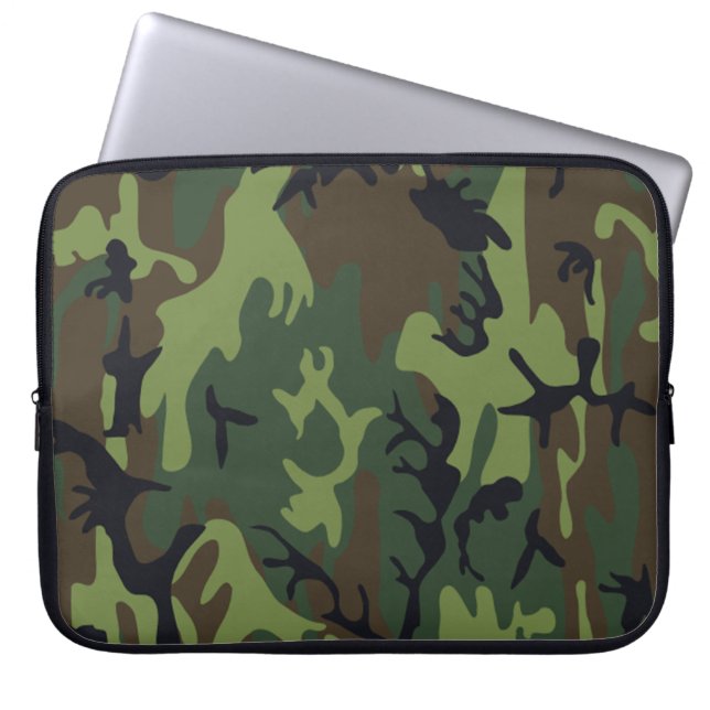 Capa Para Notebook Camuflagem Verde Militar (Frente)