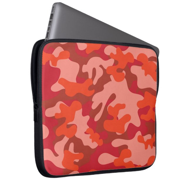 Capa Para Notebook Camuflagem Vermelha (Frente Esquerda)