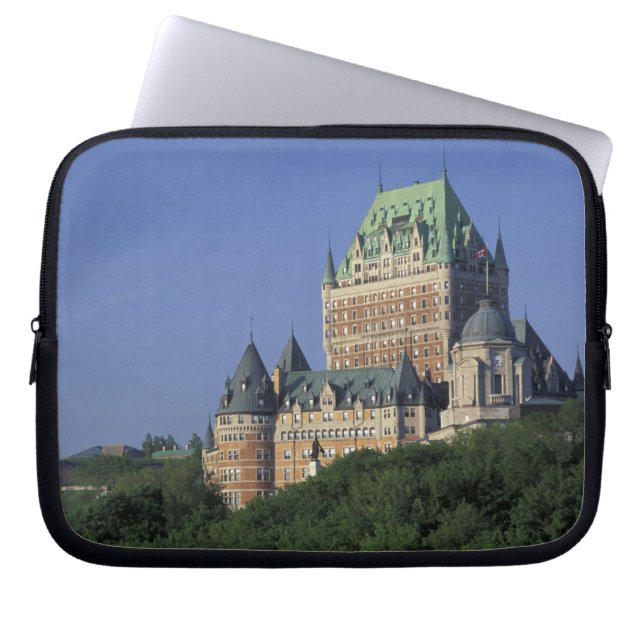Capa Para Notebook Canadá, Cidade de Quebec. Chateau Frontenac. (Frente)