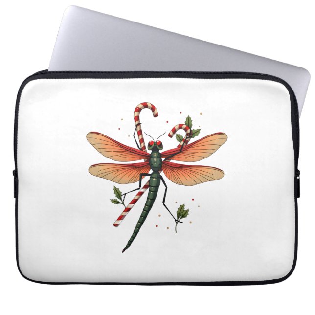 Capa Para Notebook Candy Cane Dragonfly (Frente)