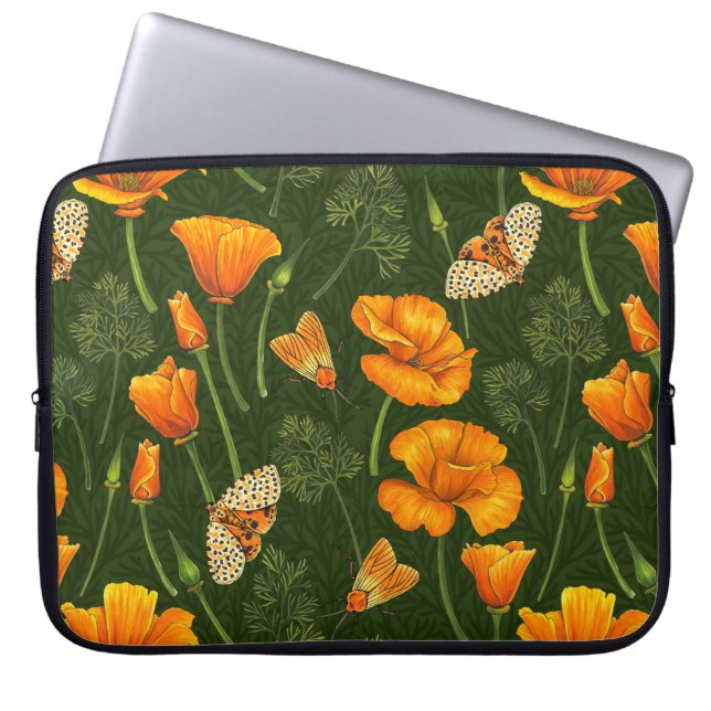 Capa Para Notebook Canecas e mariposas da Califórnia em branco 2 (Frente)