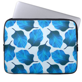 Capa Para Notebook Canna Tropicanna Folhas Tropicais em Azul