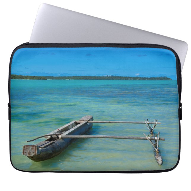 Capa Para Notebook Canoa de Balancim no Oceano Raso (Frente)