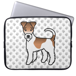 Capa Para Notebook Cão-De-Cartografia Branco E Com Fios Brancos Fox T