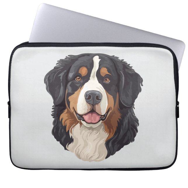 Capa Para Notebook Cão de Montanha Bernês (Frente)