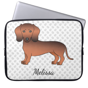 Capa Para Notebook Cão e Nome do Cartoon de Cabelo Curto Vermelho