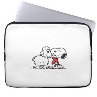 Capa Para Notebook cão fofo e ovelha fofa