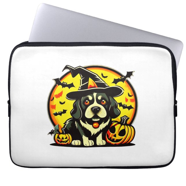 Capa Para Notebook cão Halloween Lowchen (Frente)