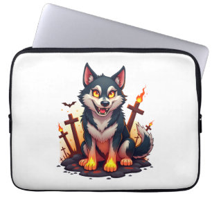 Capa Para Notebook Cão Husky Hellhound