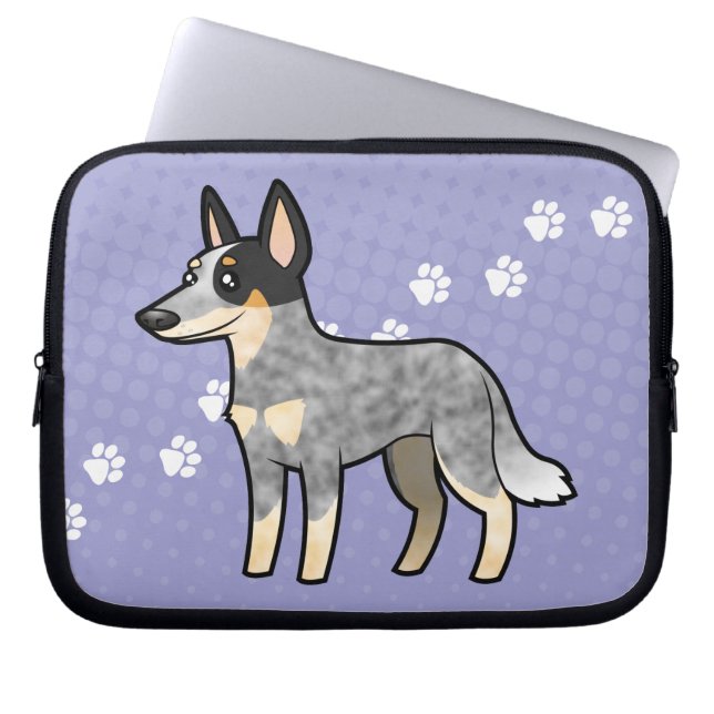 Capa Para Notebook Cão/Kelpie australianos do gado dos desenhos (Frente)