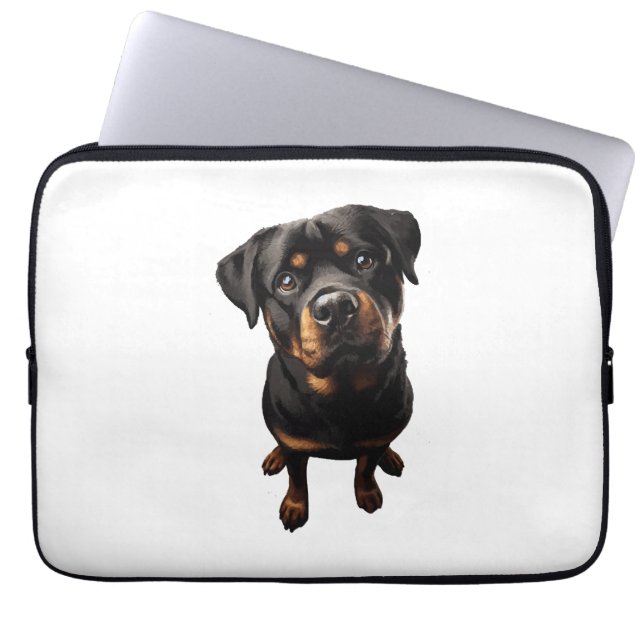 Capa Para Notebook cão rottweiler (Frente)