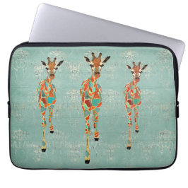Capa Para Notebook Capa ambarina & Azure do computador dos girafas