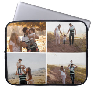 Capa Para Notebook Capas de Laptop com Colagem de 4 Fotos Personaliza