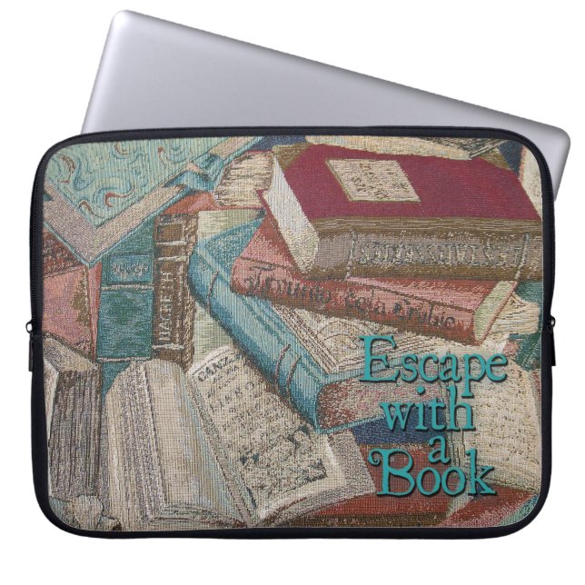 Capa Para Notebook Capas de Laptop com Fundo de Livros Antigos (Frente)