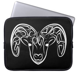 Capa Para Notebook Capim/ovelha, tribal, preto e branco