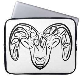 Capa Para Notebook Capim/ovelha, tribal, preto e branco