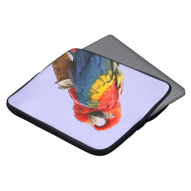 Capa Para Notebook Capinha de Computador Arara Vermelha (Frente Topo)