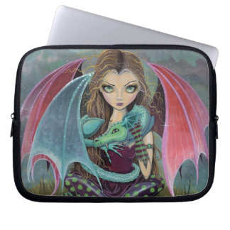 Capa Para Notebook Capinha de Laptop Arte de Fada Gótica e Dragão