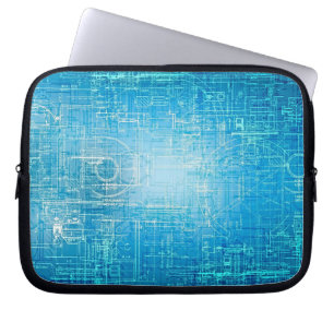 Capa Para Notebook Capinha de Laptop Azul Elétrico - Blueprint de Tec