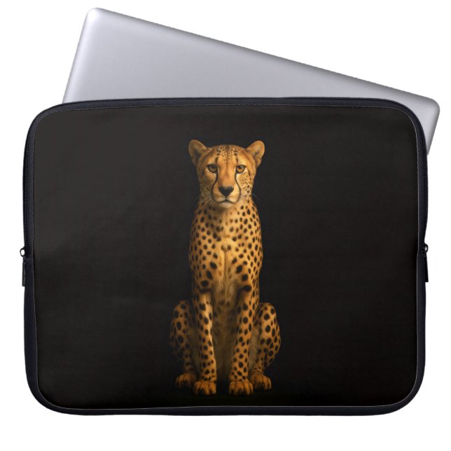 Capa Para Notebook Capinha de Laptop Black 4 Luxe, Guepardo Esbelto (Frente)