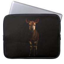 Capinha de Laptop Black 4 Luxe, Okapi da Floresta