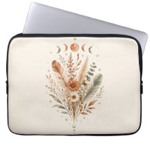 Capinha de Laptop Boho Botânico Fases da Lua | Wat
