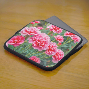 Capa Para Notebook Capinha de Laptop com Cravos Rosas