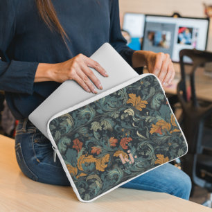Capa Para Notebook Capinha de Laptop com Monograma Damask Vintage
