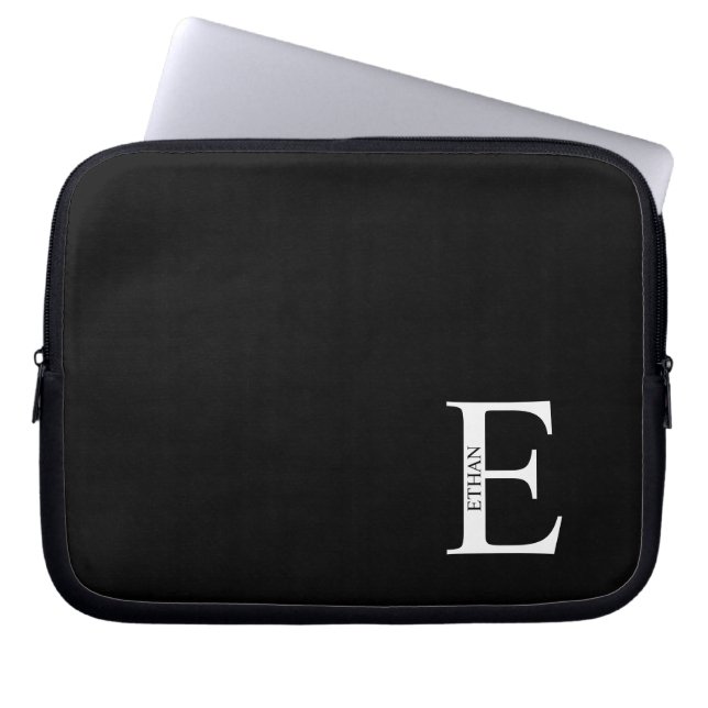 Capa Para Notebook Capinha de Laptop com Monograma Personalizado e No (Frente)
