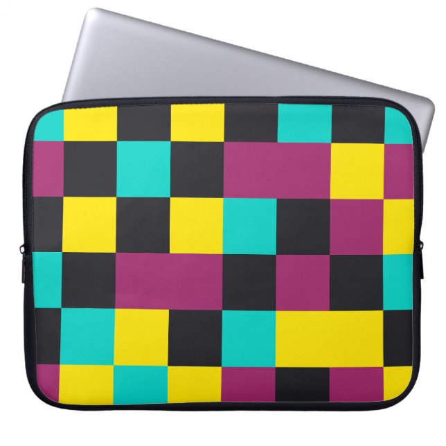 Capa Para Notebook Capinha de Laptop com Padrão de Pixel Neon (Frente)