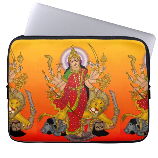 Capa Para Notebook Capinha de Laptop da Deusa Durga (Frente)
