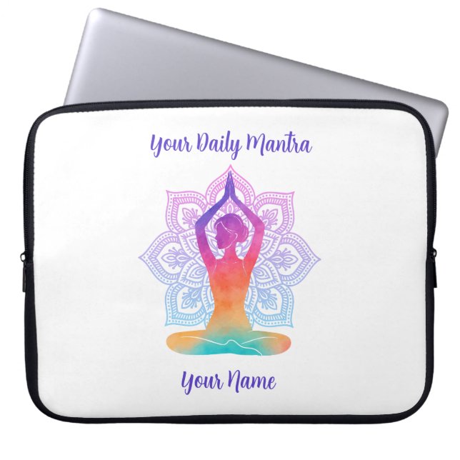 Capa Para Notebook Capinha de Laptop de Yoga Personalizada com Nome e (Frente)