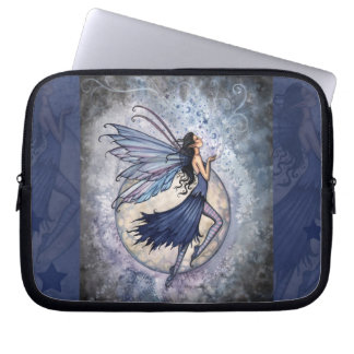 Capa Para Notebook Capinha de Laptop Fada Fantasia Azul Meia-Noite