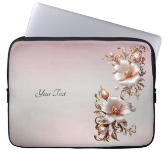 Capa Para Notebook Capinha de Laptop Floral Rosa Decorativa