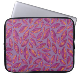 Capa Para Notebook Capinha de Laptop Folhas de Outono Lilás/Roxo
