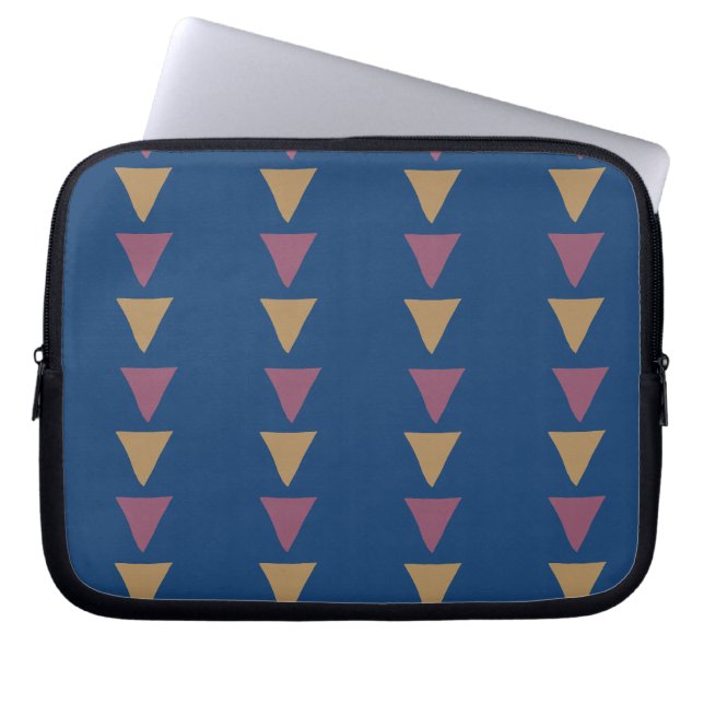 Capa Para Notebook Capinha de Laptop Geométrica Azul (Frente)