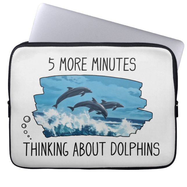Capa Para Notebook Capinha de Laptop Golfinhos Divertidos (Frente)