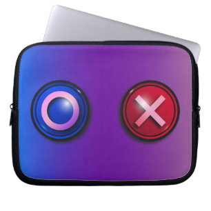 Capa Para Notebook Capinha de Laptop Gradiente Botões de Votação Azul