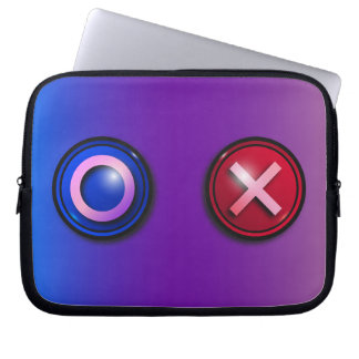 Capa Para Notebook Capinha de Laptop Gradiente Botões de Votação Azul