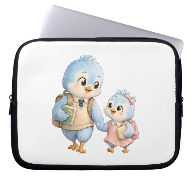Capa Para Notebook Capinha de Laptop Irmãos Pássaro Azul (Frente)