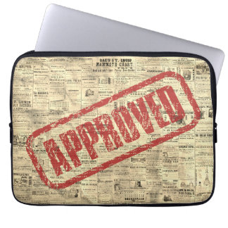 Capa Para Notebook Capinha de Laptop Jornal Vintage Aprovado