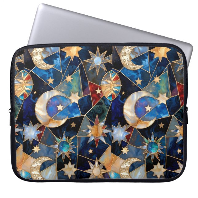 Capa Para Notebook Capinha de Laptop Lua Estrela Vidro Fosco (Frente)